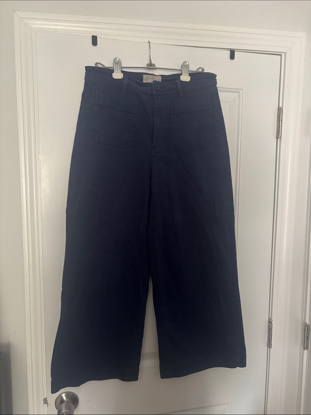 Everlane Blue Twill Wide-Leg Sailor Pants